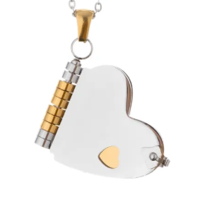 Collar libro corazón Grabado laser