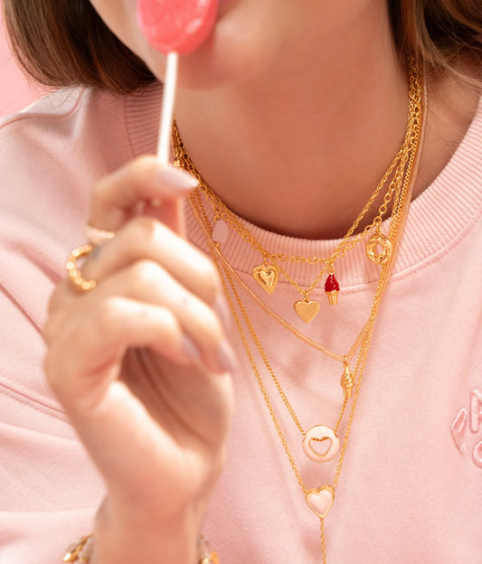 Collar Multicharms Candy + Aretes