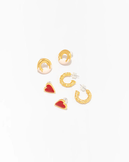 Set 3 pares de Aretes Candy