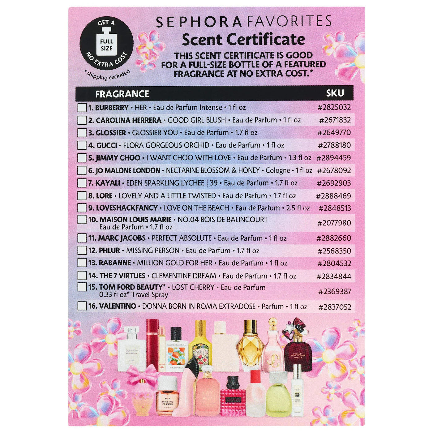 Sephora Favorites 
Flirty Trending Scents Perfume Sampler Set w/ Redeemable Voucher