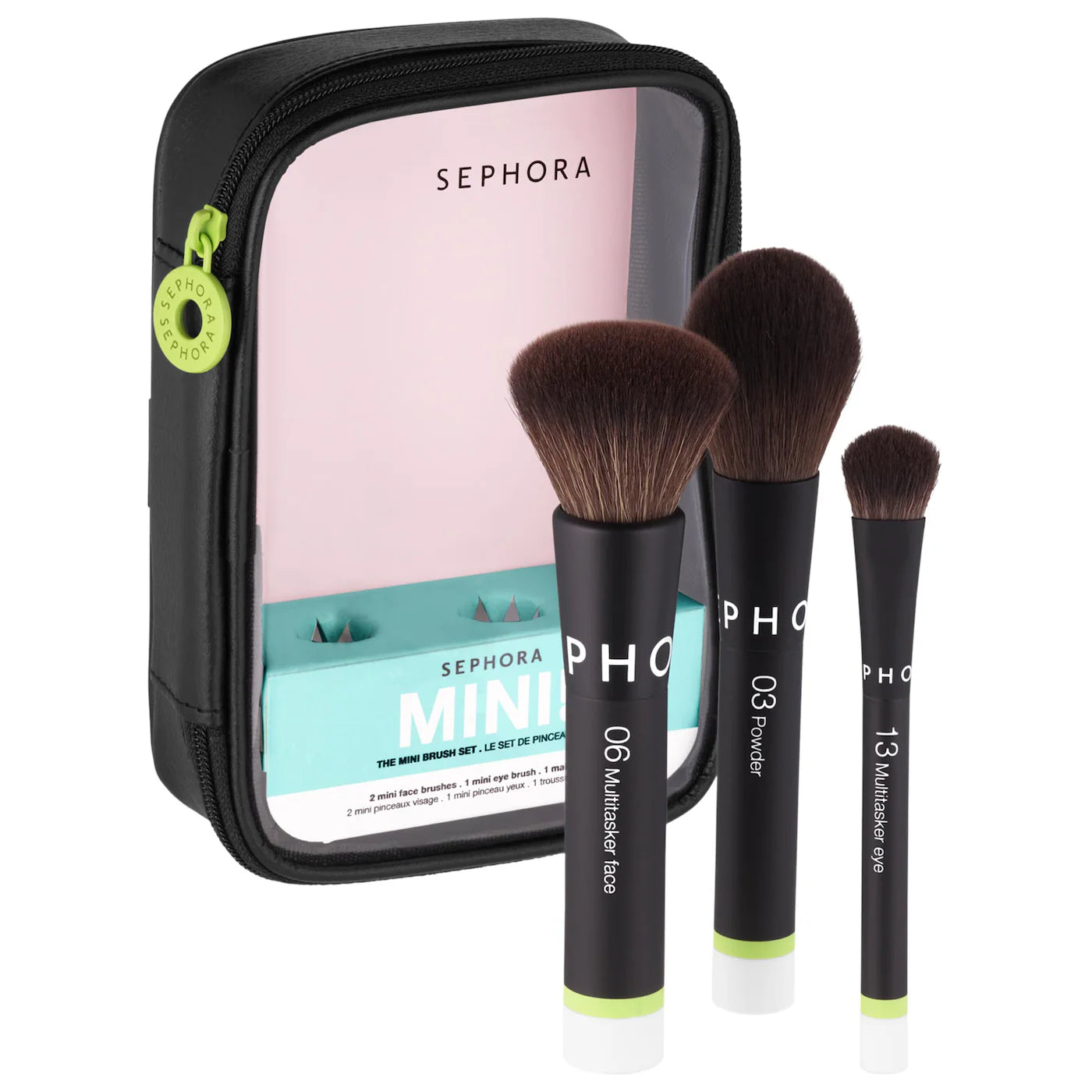 Mini face and eye brush set