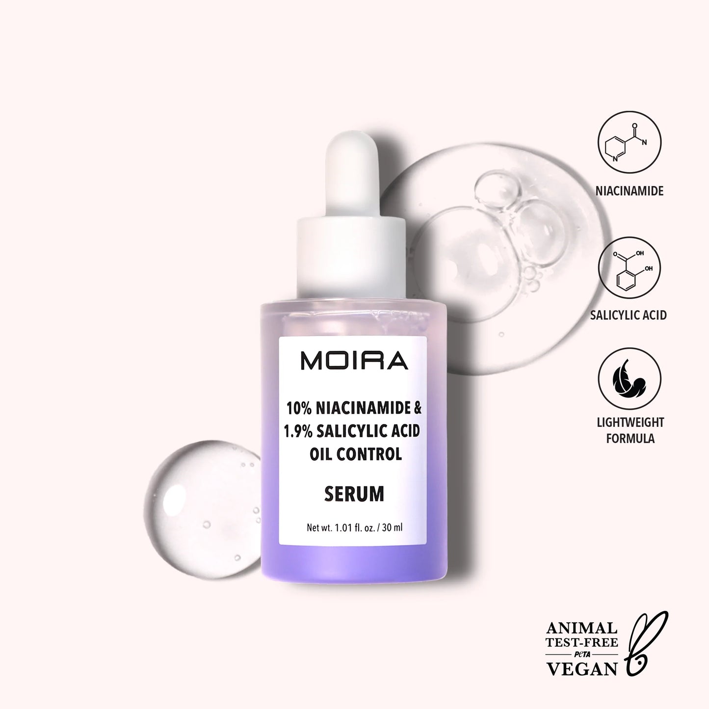 MOIRA BEAUTY 10% NIACINAMIDE & 1.9% SALICYLIC ACID OIL CONTROL