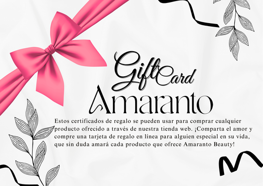 Tarjeta de regalo de Amaranto Beauty