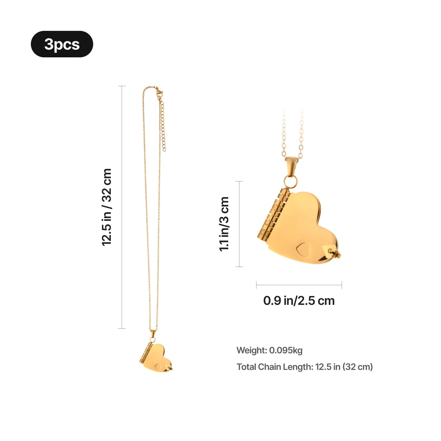 Collar libro corazón Grabado laser